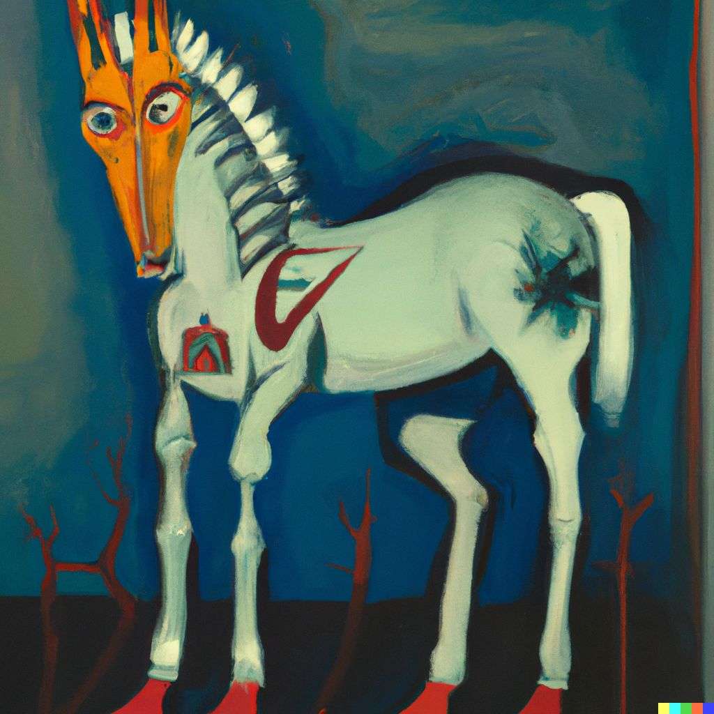 a horse, painting by Otto Dix